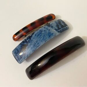 Set of 3 Neutral Hair Clips Barrette Hair Accessories